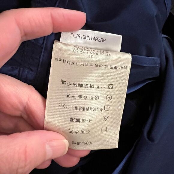 EEUC Women's Burberry London Jacket Trench Coat Dress Navy Blue US Size 8 - Picture 7 of 7